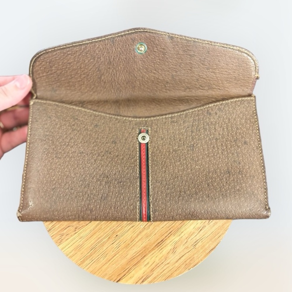 Authentic Gucci Sherry Line Bi-Fold Long Leather Wallet - Picture 5 of 8